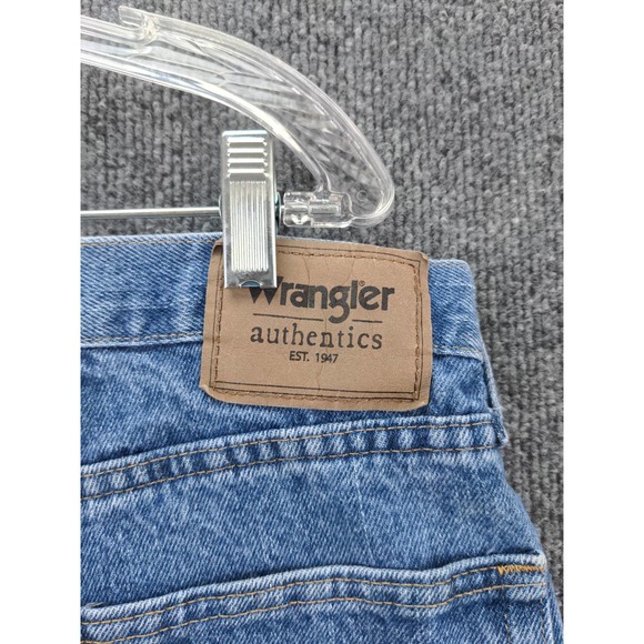 Mens Wrangler Authentics Jean Shorts Size 38 Blue Denim ZM2S0SW 18.5W 9 Inseam - Picture 7 of 11